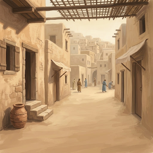 Narrow street in first-century Jerusalem